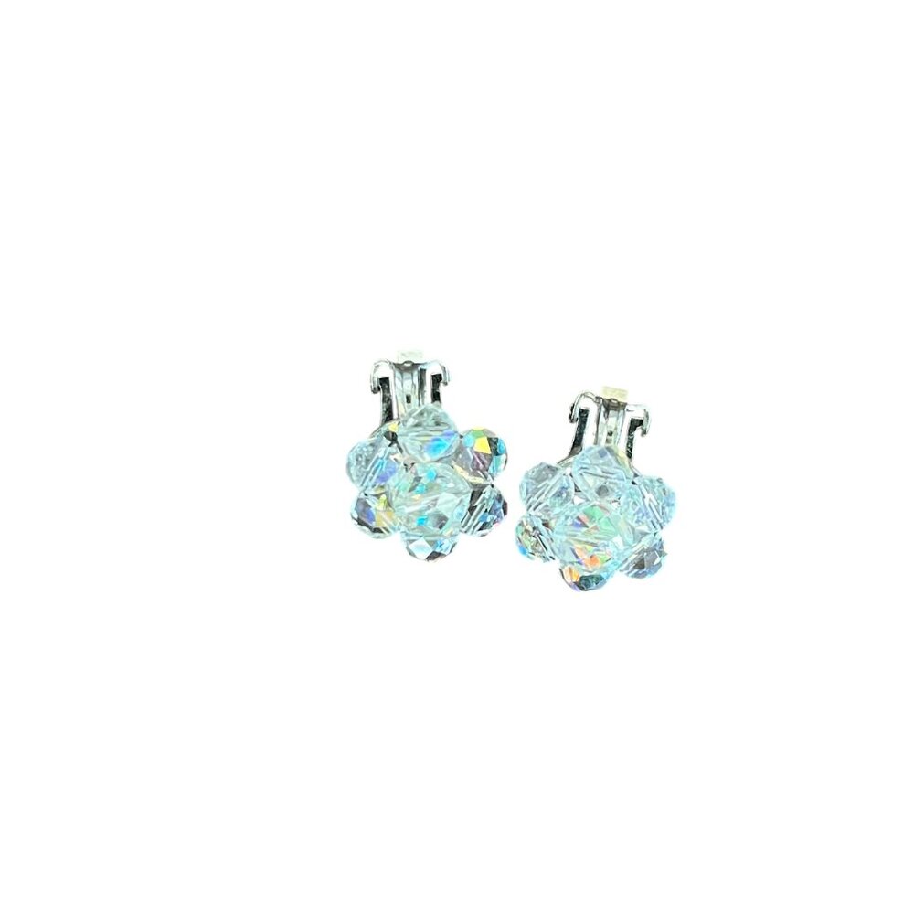 Vintage Arora Borealis Clip-on Earrings